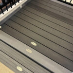 Trex Transcend Lineage Island Mist with a Lineage Rainier and an Enhance Foggy Wharf step