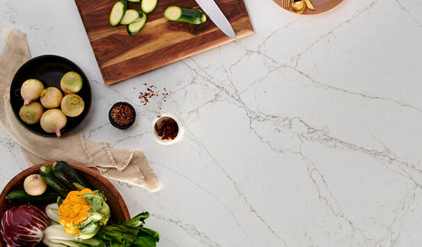 Upclose Look at Quartz Countertops