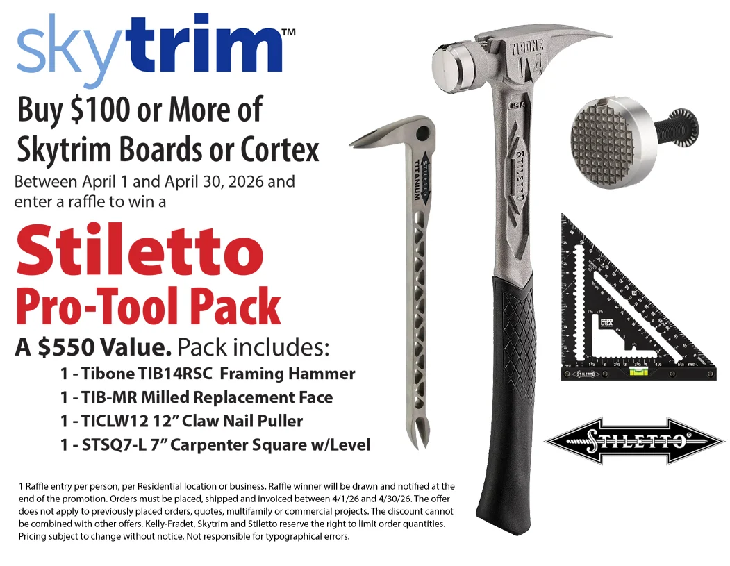 Skytrim Boards of Cortex Buy $100 or more and enter to win a Stiletto Pro Tool pack