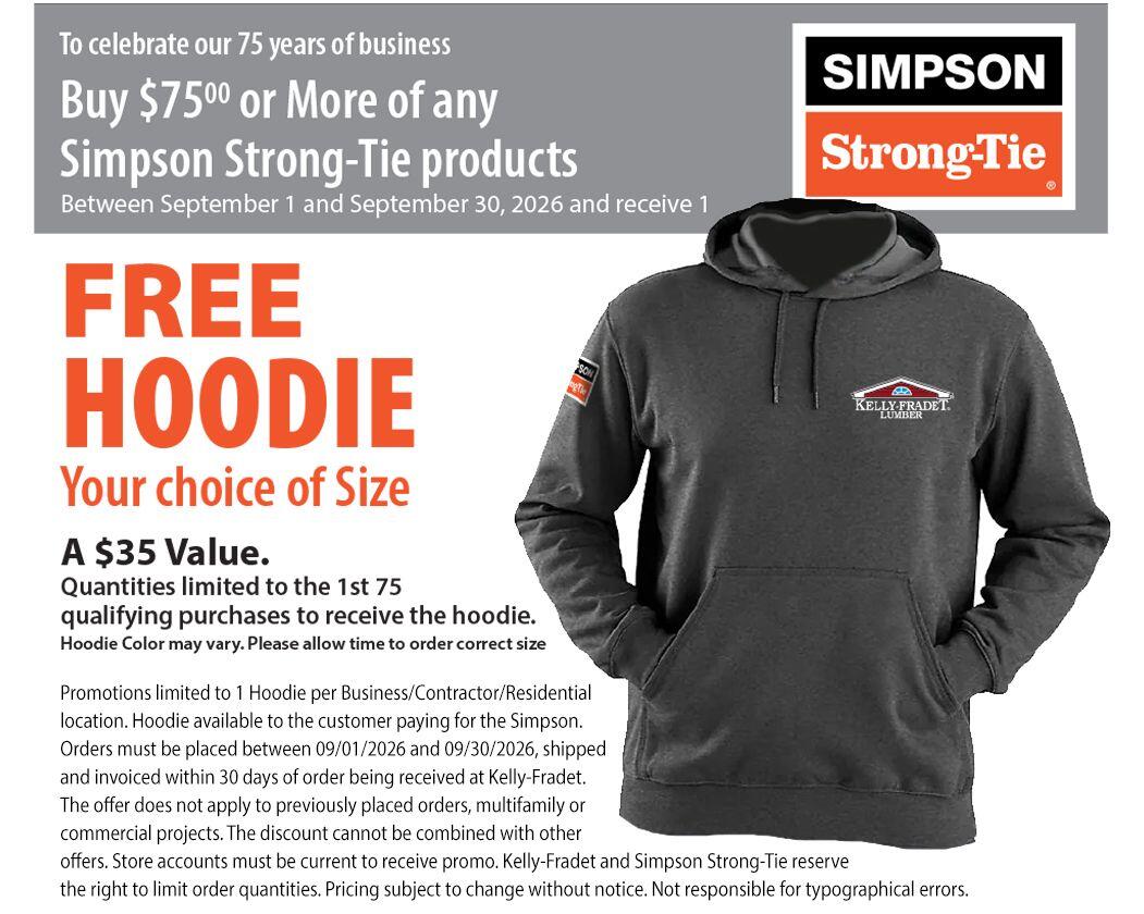 Simpson Strong-Tie Free Hoodie