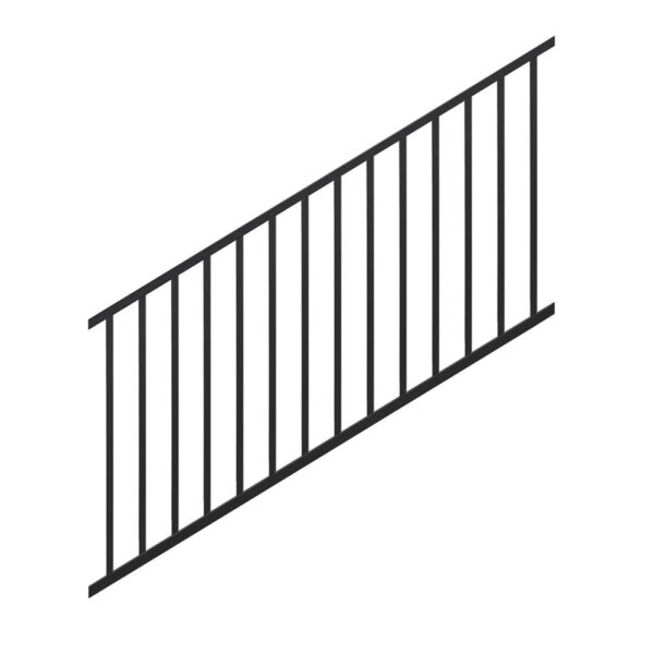 Trex Select Alum Rail W/Sq Bal Stair Blk