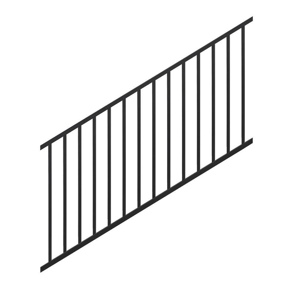 Trex Select Alum Rail W/Sq Bal Stair Blk