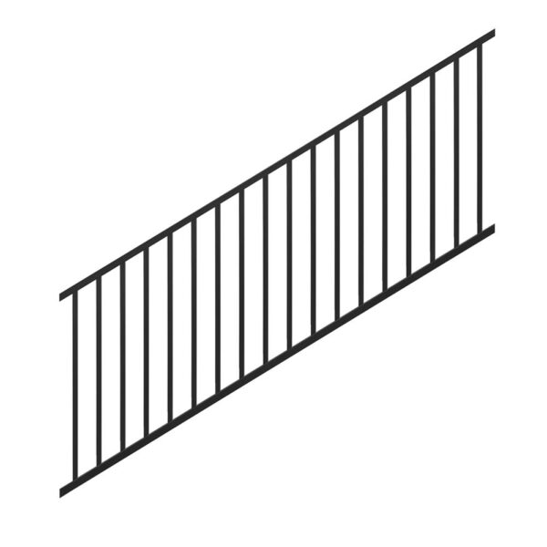 Trex Select Alum Rail W/Sq Bal Stair Blk